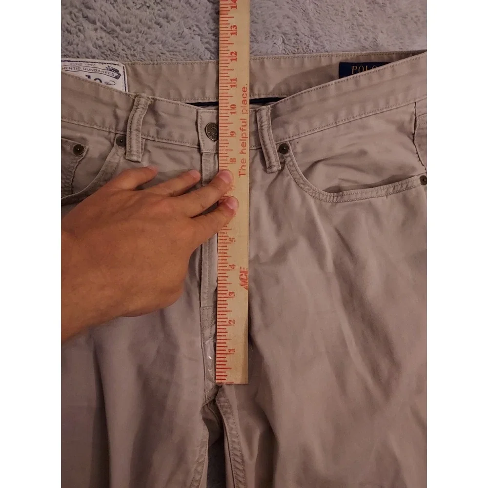 Polo Ralph Lauren Pants‎ Mens 32x32 Varick Slim Straight Studded Chino Beige